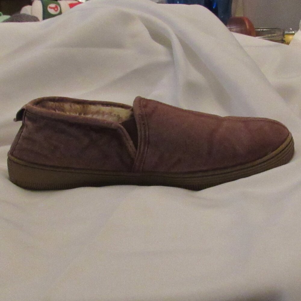 Lamo Mens Slippers Size 8 Light Brown Soft Sheepskin Slip On Excellent Cond. - Picture 7 of 9